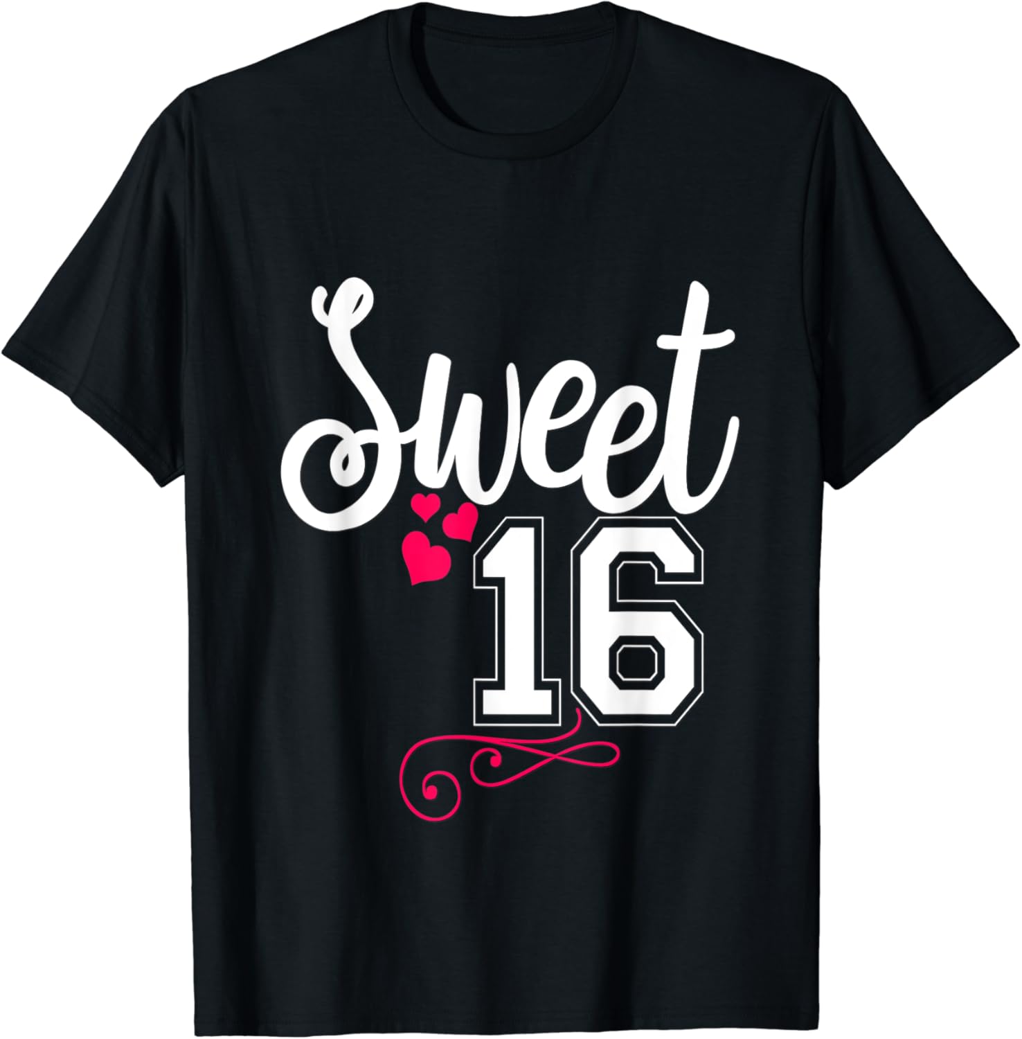 16th Birthday Shirt Gift Sweet Sixteen 16 Script Varsity : Amazon.co.uk